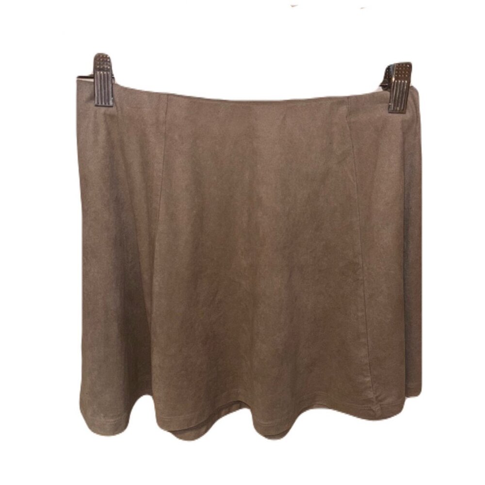 Suede Tan Mini Skirt Size Medium
